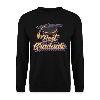 Best Graduate Graduation Party Graduate - Unisex Sweatshirt - black - Front - Alina (178cm) & Michal (187cm)