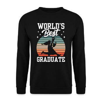 World's Best Graduate Graduate Festival - Unisex Sweatshirt - black - Front - Alina (178cm) & Michal (187cm)