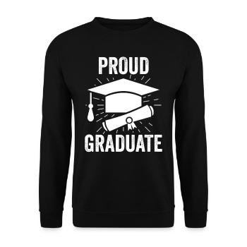 Proud Graduate Graduate Festival - Unisex Sweatshirt - black - Front - Alina (178cm) & Michal (187cm)