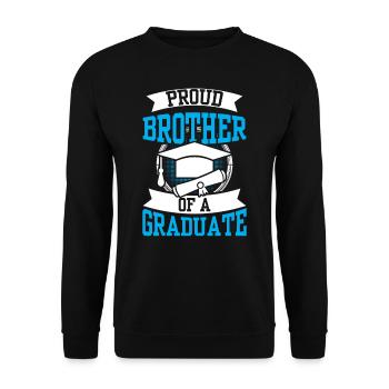 Stolzer Bruder Eines Absolventen Absolvent - Unisex Pullover - Schwarz - Vorne - Alina (178cm) & Michal (187cm)
