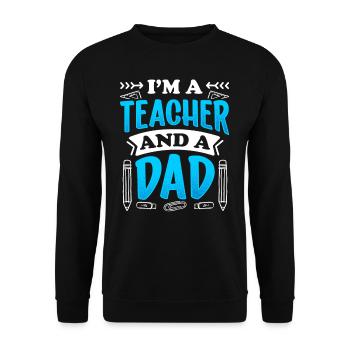 Ich Bin Ein Lehrer Und Ein Vater Papa Homeschool - Unisex Pullover - Schwarz - Vorne - Alina (178cm) & Michal (187cm)