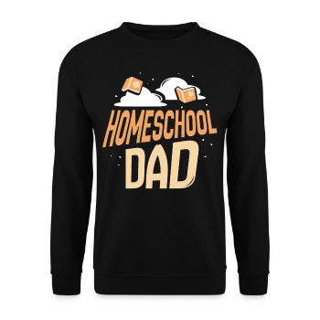 Homeschooling Papa Vatertag Vater Homeschool - Unisex Pullover - Schwarz - Vorne - Alina (178cm) & Michal (187cm)