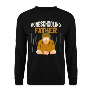 Father Who Teaches Homeschool Dad - Unisex Sweatshirt - black - Front - Alina (178cm) & Michal (187cm)