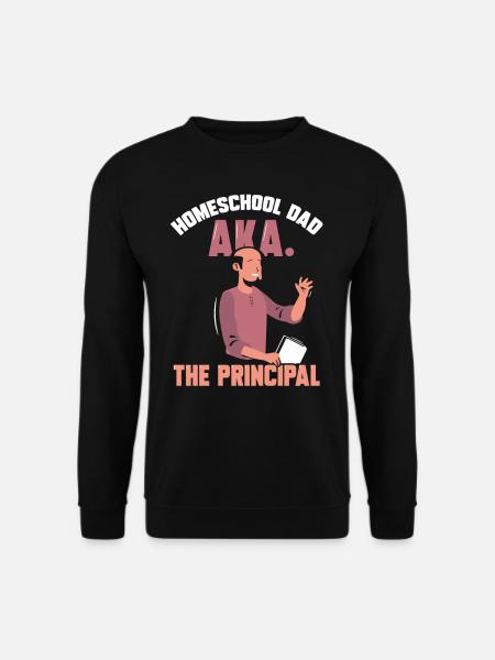Homeschooling Papa Der Schulleiter Homeschool - Unisex Pullover - Schwarz