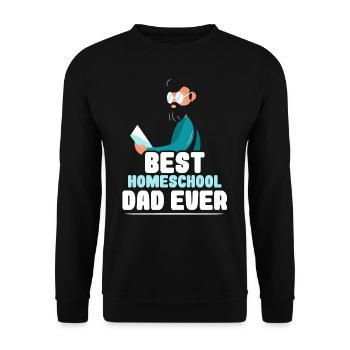 Der Beste Vater Der Je Zu Hause Unterrichtet Hat - Unisex Pullover - Schwarz - Vorne - Alina (178cm) & Michal (187cm)