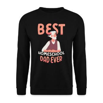The Best Father Ever Homeschooled - Unisex Sweatshirt - black - Front - Alina (178cm) & Michal (187cm)