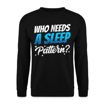 Wer Braucht Schon Einen Schlafrhythmus? Arbeit - Unisex Pullover - Schwarz - Vorne - Alina (178cm) & Michal (187cm)