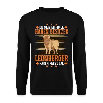 Leonberger Personal - Unisex Pullover - Schwarz - Vorne - Alina (178cm) & Michal (187cm)