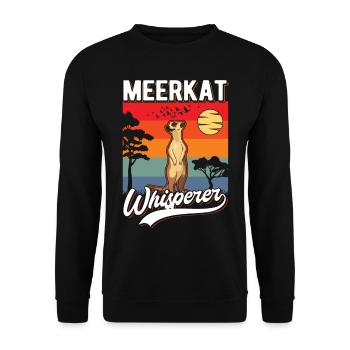 Erdmännchen Flüsterer Meerkat Whisperer - Sweat-shirt Unisexe - noir - Devant - Alina (178cm) & Michal (187cm)