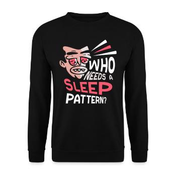 Wer Braucht Schon Einen Schlafrhythmus? Arbeit - Unisex Pullover - Schwarz - Vorne - Alina (178cm) & Michal (187cm)