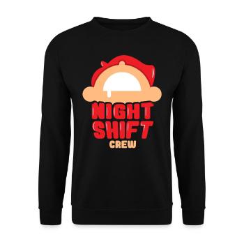 Team Night Shift Colleague Night Shift Work - Unisex Sweatshirt - black - Front - Alina (178cm) & Michal (187cm)