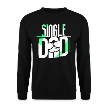 Père monoparental Parent seul Papa Papi - Sweat-shirt Unisexe - noir - Devant - Alina (178cm) & Michal (187cm)