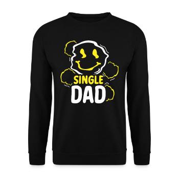 Père célibataire Papa monoparental Papa - Sweat-shirt Unisexe - noir - Devant - Alina (178cm) & Michal (187cm)