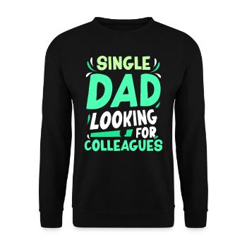 Père monoparental Addiction Collègues Papa Père - Sweat-shirt Unisexe - noir - Devant - Alina (178cm) & Michal (187cm)