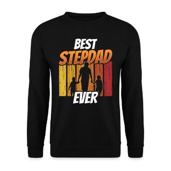Best Stepfather Ever Stepdad Stepdad - Unisex Sweatshirt - black - Front - Alina (178cm) & Michal (187cm)