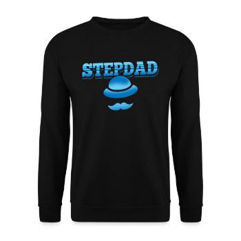 Stiefvater Stepdad Vatertag Stiefpapa - Unisex Pullover - Schwarz - Vorne - Alina (178cm) & Michal (187cm)