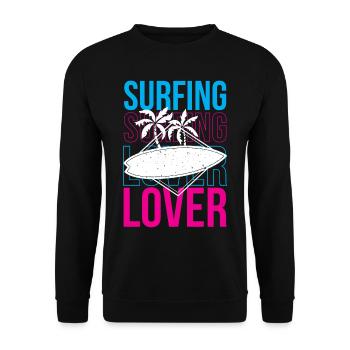 Amateurs de surf Surfeur Planche de surf - Sweat-shirt Unisexe - noir - Devant - Alina (178cm) & Michal (187cm)