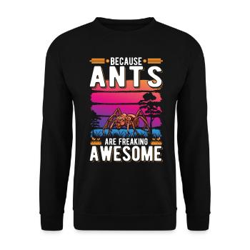 Ants Ant Farm Anthill Fire Ants - Unisex Sweatshirt - black - Front - Alina (178cm) & Michal (187cm)