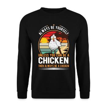 Poulailler de producteur de cadeaux de poulet - Sweat-shirt Unisexe - noir - Devant - Alina (178cm) & Michal (187cm)