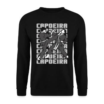 Capoeira Brésil Arts Martiaux Entraînement Hobby - Sweat-shirt Unisexe - noir - Devant - Alina (178cm) & Michal (187cm)