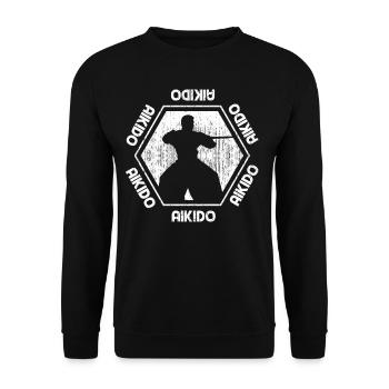 Aikido Martial Arts Martial Arts Fighter Lovers - Unisex Sweatshirt - black - Front - Alina (178cm) & Michal (187cm)