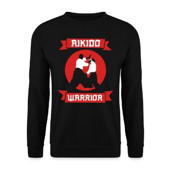Aikido Warrior Fighter Martial Arts Martial Arts - Unisex Sweatshirt - black - Front - Alina (178cm) & Michal (187cm)