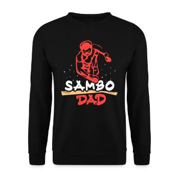 Sambo Vater Kampfkunst Training Kampfsport - Unisex Pullover - Schwarz - Vorne - Alina (178cm) & Michal (187cm)