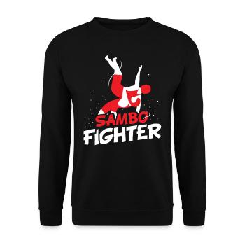 Sambo Fighter Entraînement Arts Martiaux Arts Martiaux Arts Martiaux - Sweat-shirt Unisexe - noir - Devant - Alina (178cm) & Michal (187cm)