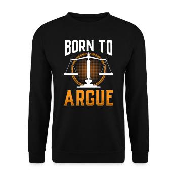 Né pour plaider avocat avocat - Sweat-shirt Unisexe - noir - Devant - Alina (178cm) & Michal (187cm)
