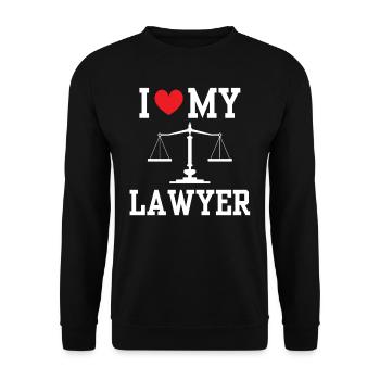 J’adore Mon avocat Avocat Avocat Avocat - Sweat-shirt Unisexe - noir - Devant - Alina (178cm) & Michal (187cm)