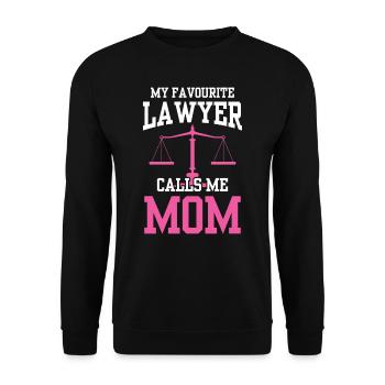 Mon avocat préféré m’appelle maman avocate Law - Sweat-shirt Unisexe - noir - Devant - Alina (178cm) & Michal (187cm)