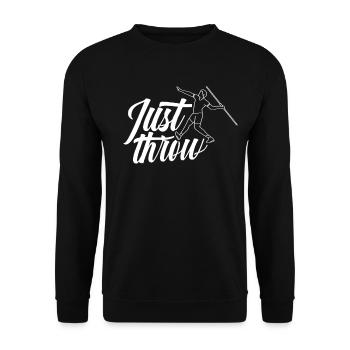 Il suffit de lancer le javelot lancer du javelot lancer du javelot - Sweat-shirt Unisexe - noir - Devant - Alina (178cm) & Michal (187cm)