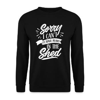 Je ne peux malheureusement pas avoir de plans dans le hangar - Sweat-shirt Unisexe - noir - Devant - Alina (178cm) & Michal (187cm)