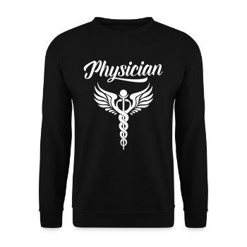 Doctor Doctor Medical Profession - Unisex Sweatshirt - black - Front - Alina (178cm) & Michal (187cm)