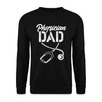 Médecin Père Profession Docteur Médecine médicale - Sweat-shirt Unisexe - noir - Devant - Alina (178cm) & Michal (187cm)