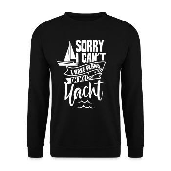 Malheureusement, je ne peux pas avoir de plans pour mon yacht - Sweat-shirt Unisexe - noir - Devant - Alina (178cm) & Michal (187cm)