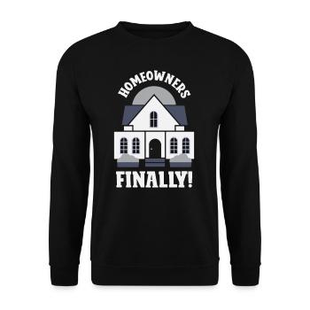 Enfin propriétaire propriétaire maison propriétaire propriétaire maison - Sweat-shirt Unisexe - noir - Devant - Alina (178cm) & Michal (187cm)
