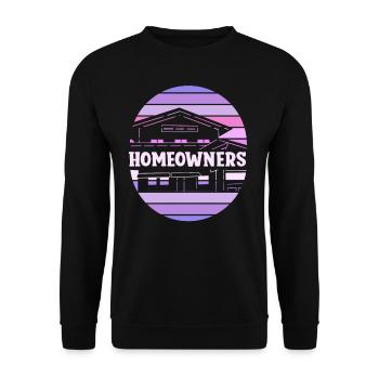Propriétaire Maison Propriétaire Maison Propriétaire Maison - Sweat-shirt Unisexe - noir - Devant - Alina (178cm) & Michal (187cm)