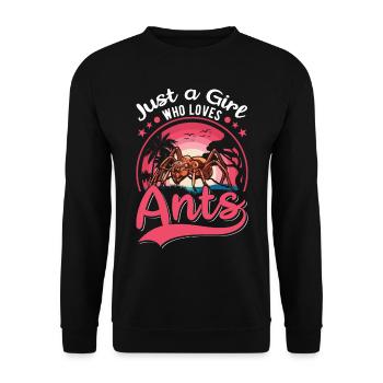Fourmis Fille Fourmis Ferme fourmis Fourmis de feu - Sweat-shirt Unisexe - noir - Devant - Alina (178cm) & Michal (187cm)