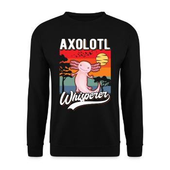 Axolotl Whisperer Axolotl Whisperer Tail Lurch - Unisex Sweatshirt - black - Front - Alina (178cm) & Michal (187cm)