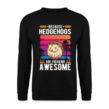 Parce que les hérissons sont effrayants Igel - Sweat-shirt Unisexe - noir - Devant - Alina (178cm) & Michal (187cm)