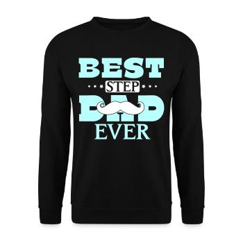 Bester Stiefvater Aller Zeiten Stepdad Stiefpapa - Unisex Pullover - Schwarz - Vorne - Alina (178cm) & Michal (187cm)