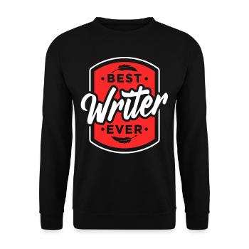 Best Writer of All Time Writer - Unisex Sweatshirt - black - Front - Alina (178cm) & Michal (187cm)