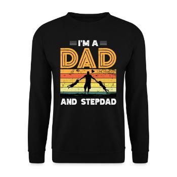 Je suis un père et beau-père beau-père - Sweat-shirt Unisexe - noir - Devant - Alina (178cm) & Michal (187cm)