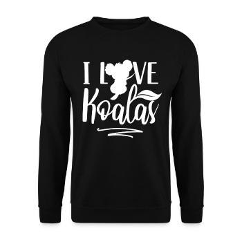 I Love Koalas Koala Bear Koala Sweet Animal - Unisex Sweatshirt - black - Front - Alina (178cm) & Michal (187cm)
