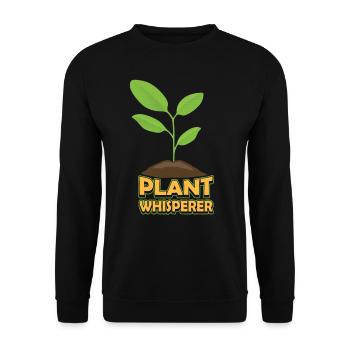 Plants Whisperer Gardener Plant Garden - Unisex Sweatshirt - black - Front - Alina (178cm) & Michal (187cm)