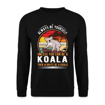 Koala Koalabär - Unisex Pullover - Schwarz - Vorne - Alina (178cm) & Michal (187cm)