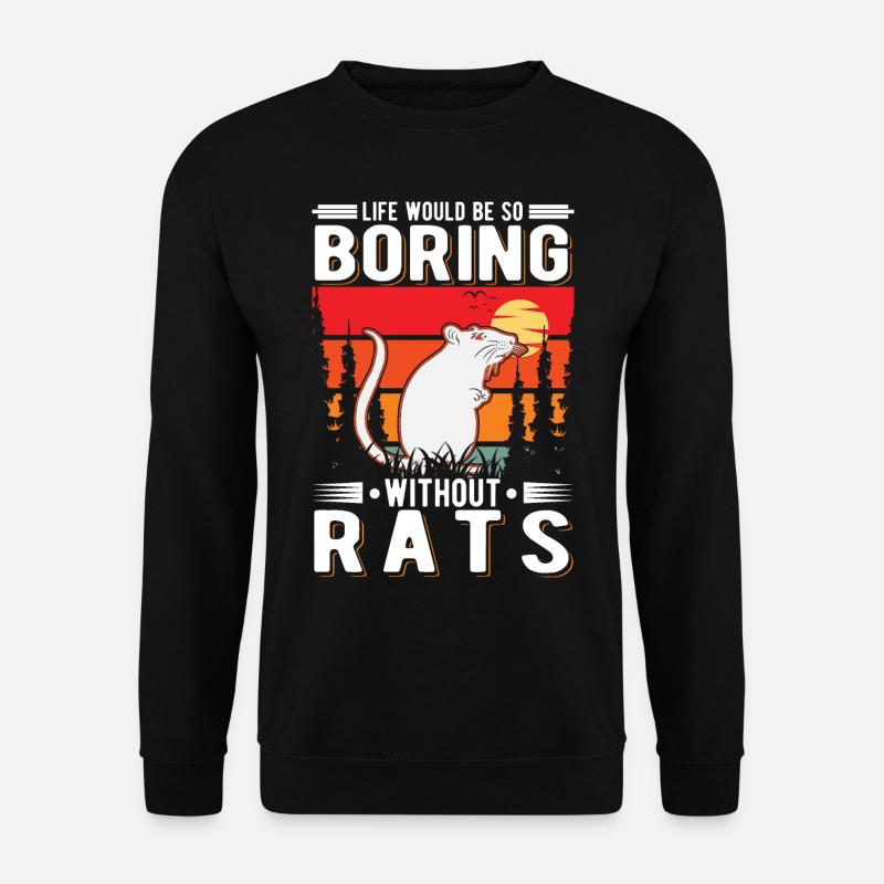 Ratte Geschenk Hausratte - Unisex Pullover - Schwarz