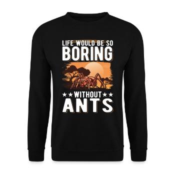 Ants Gift Ant Farm Anthill - Unisex Sweatshirt - black - Front - Alina (178cm) & Michal (187cm)