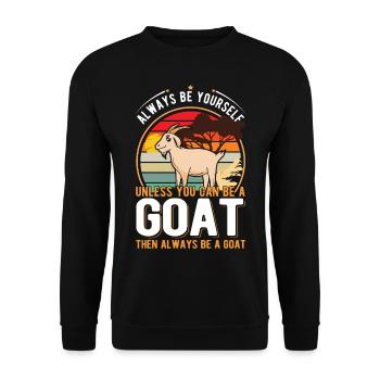 Chèvre Cadeau Chèvre Gardien Chèvre - Sweat-shirt Unisexe - noir - Devant - Alina (178cm) & Michal (187cm)